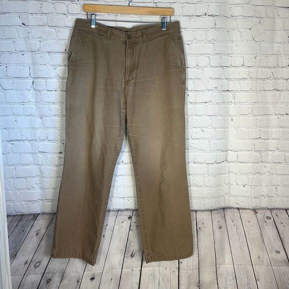 Patagonia Mens Worn Wear Duck Pants Organic Cotton size 34 Chino Khaki 56825 LOO - Picture 2 of 10